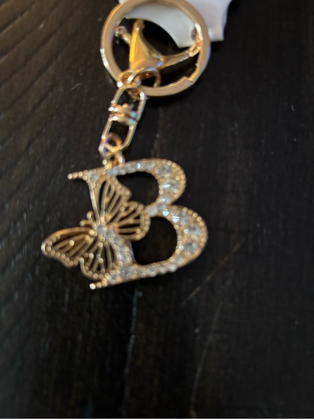 ✨ 🦋Charm/Keychain- Rhinestone Initial "B Butterfly Keychain ✨